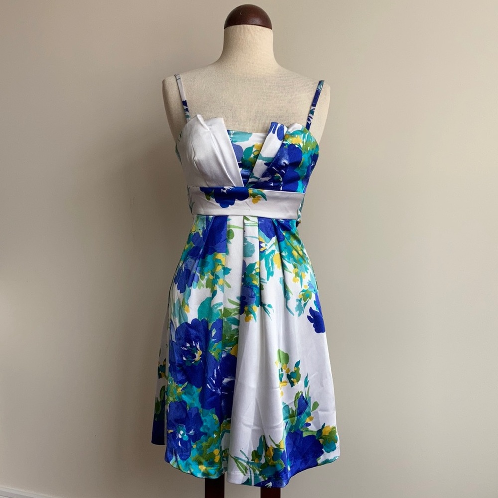 •BCX• Floral Satin Dress